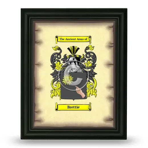 Brettie Coat of Arms Framed - Black