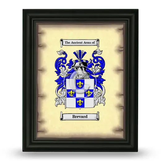 Brevard Coat of Arms Framed - Black