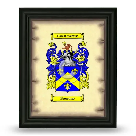 Brewane Coat of Arms Framed - Black