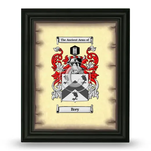 Brey Coat of Arms Framed - Black