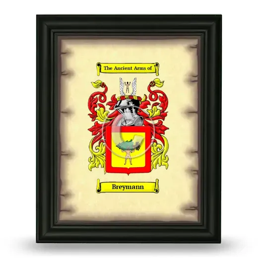 Breymann Coat of Arms Framed - Black