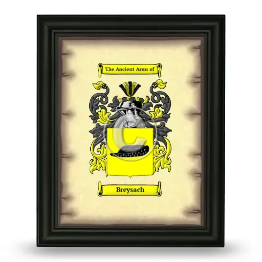 Breysach Coat of Arms Framed - Black