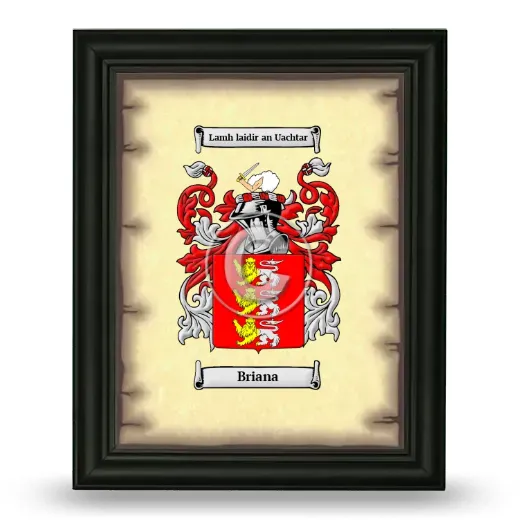 Briana Coat of Arms Framed - Black
