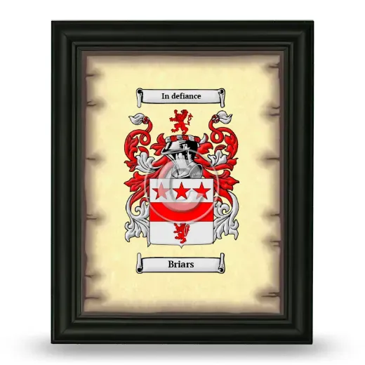 Briars Coat of Arms Framed - Black