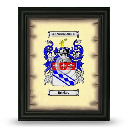 Brickey Coat of Arms Framed - Black