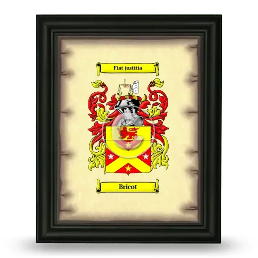 Bricot Coat of Arms Framed - Black