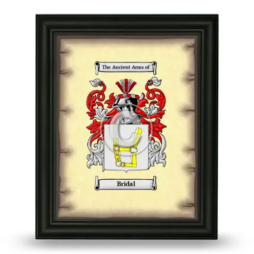 Bridal Coat of Arms Framed - Black