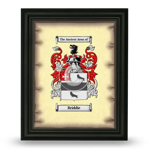 Briddie Coat of Arms Framed - Black