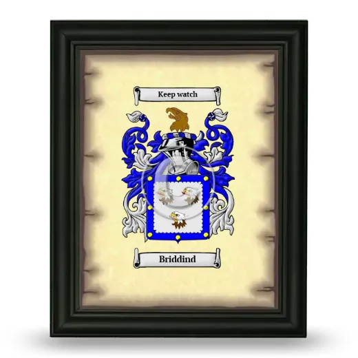 Briddind Coat of Arms Framed - Black