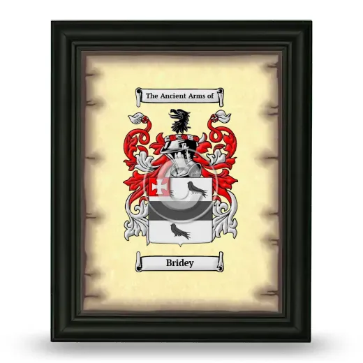 Bridey Coat of Arms Framed - Black