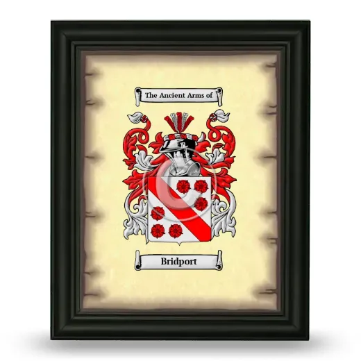 Bridport Coat of Arms Framed - Black