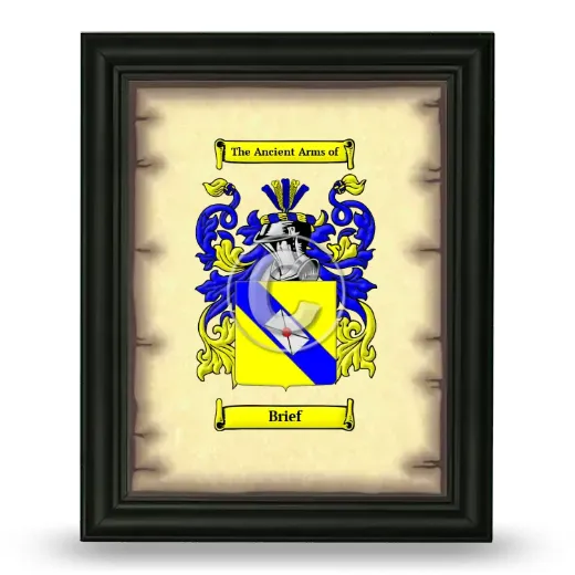 Brief Coat of Arms Framed - Black