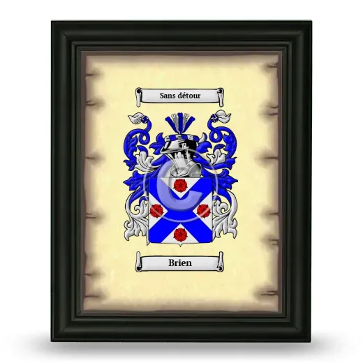 Brien Coat of Arms Framed - Black