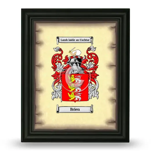 Brien Coat of Arms Framed - Black