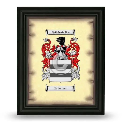 Brierton Coat of Arms Framed - Black