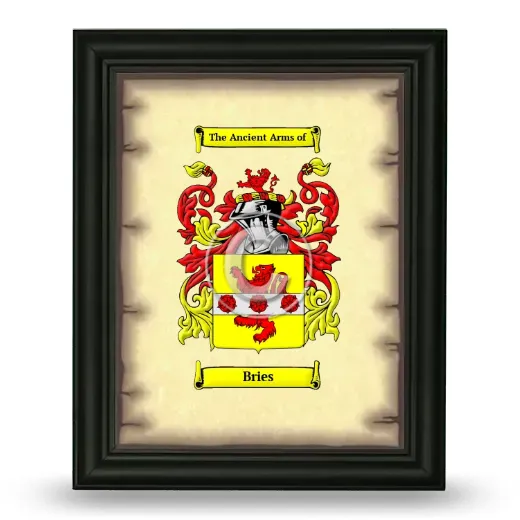 Bries Coat of Arms Framed - Black