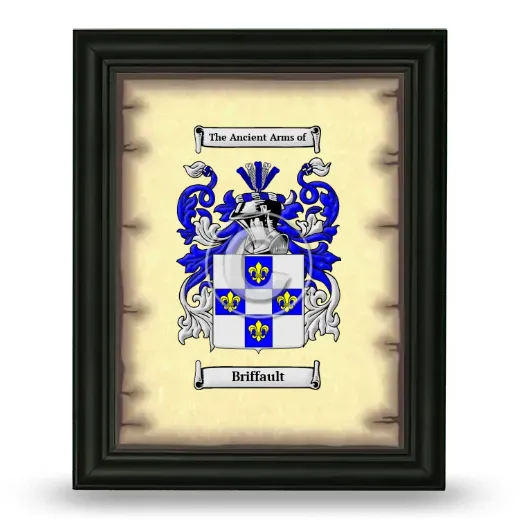 Briffault Coat of Arms Framed - Black