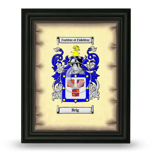 Brig Coat of Arms Framed - Black