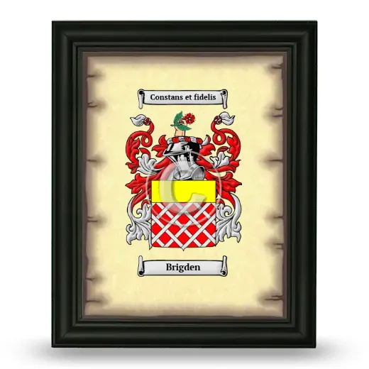 Brigden Coat of Arms Framed - Black