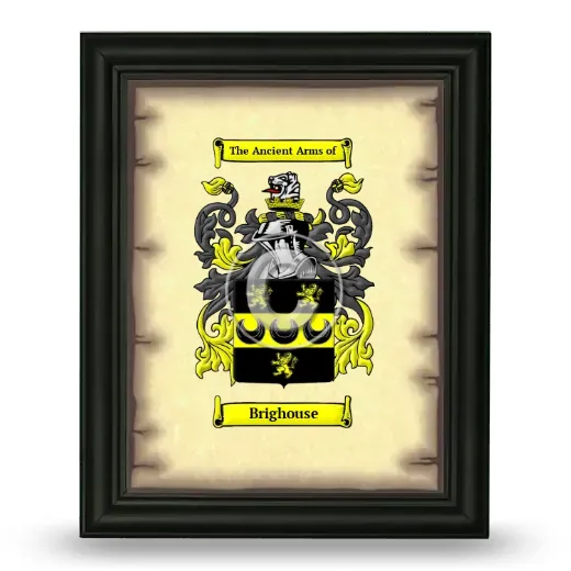 Brighouse Coat of Arms Framed - Black