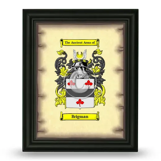 Brigman Coat of Arms Framed - Black