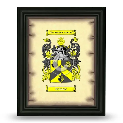 Brimble Coat of Arms Framed - Black