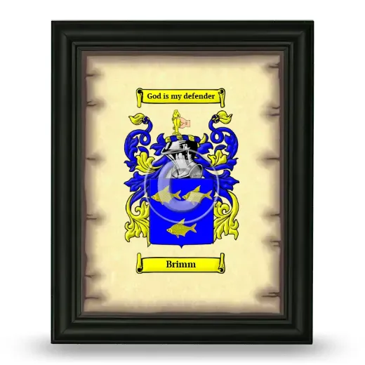 Brimm Coat of Arms Framed - Black