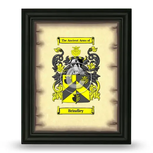 Brindley Coat of Arms Framed - Black