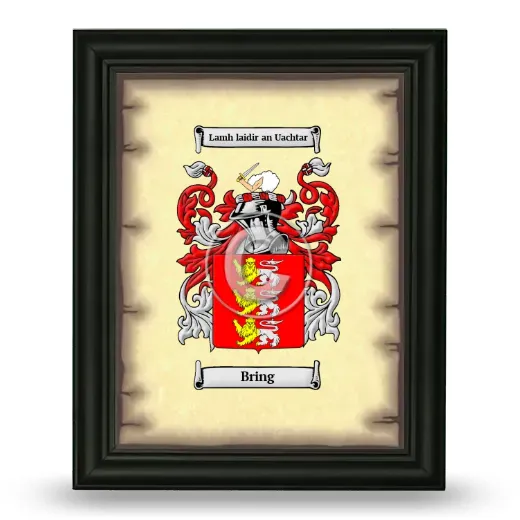 Bring Coat of Arms Framed - Black