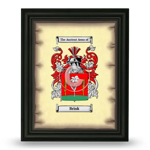 Brink Coat of Arms Framed - Black
