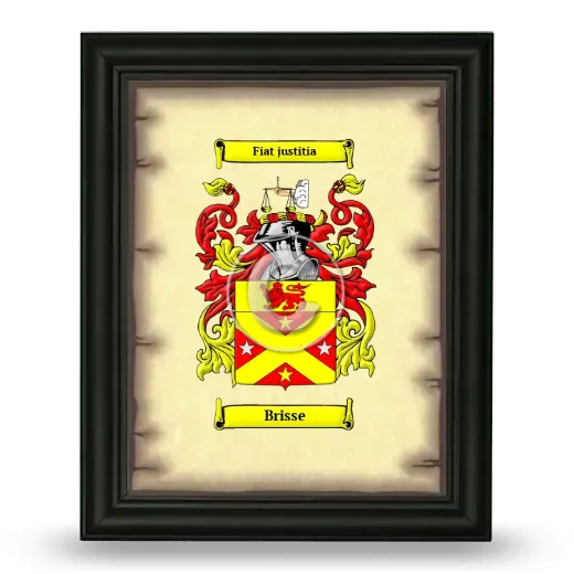 Brisse Coat of Arms Framed - Black
