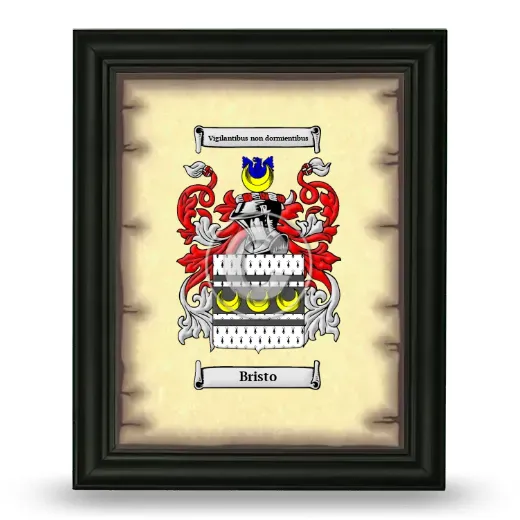 Bristo Coat of Arms Framed - Black