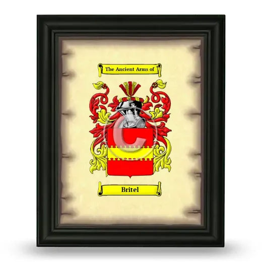 Britel Coat of Arms Framed - Black