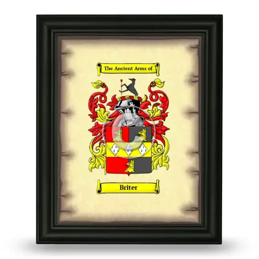 Briter Coat of Arms Framed - Black