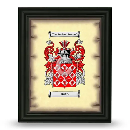 Brito Coat of Arms Framed - Black