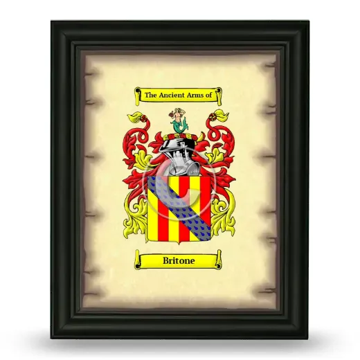 Britone Coat of Arms Framed - Black