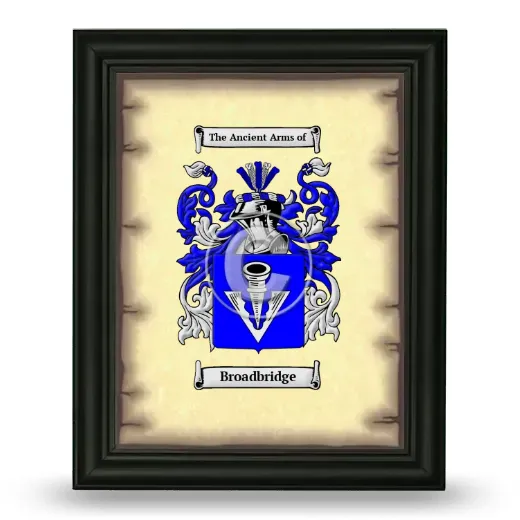 Broadbridge Coat of Arms Framed - Black
