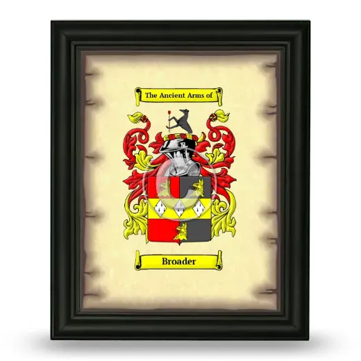 Broader Coat of Arms Framed - Black