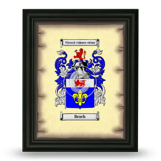 Broch Coat of Arms Framed - Black
