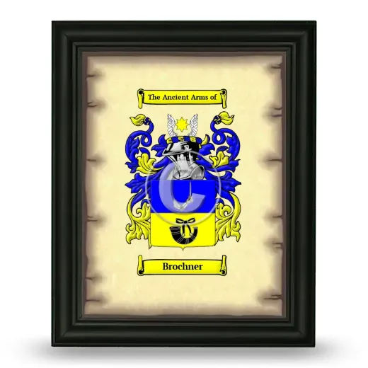 Brochner Coat of Arms Framed - Black