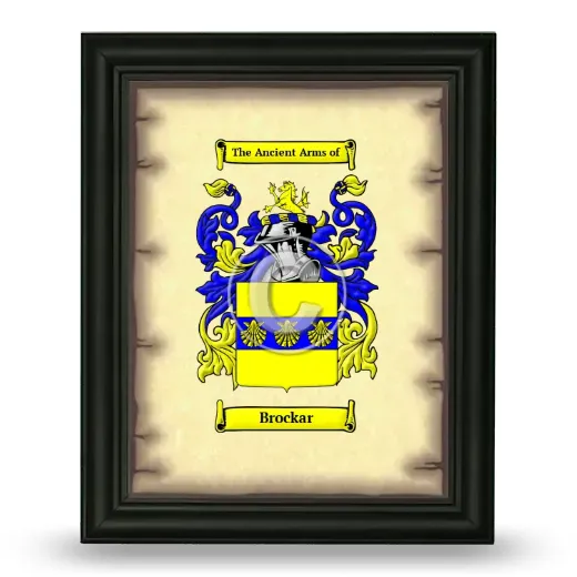 Brockar Coat of Arms Framed - Black