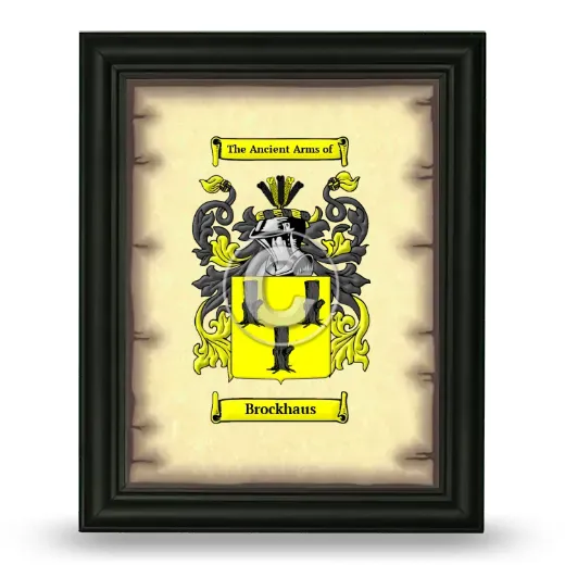 Brockhaus Coat of Arms Framed - Black