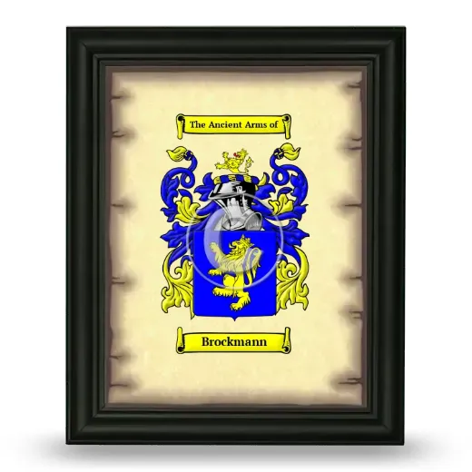 Brockmann Coat of Arms Framed - Black