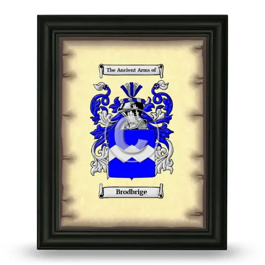 Brodbrige Coat of Arms Framed - Black