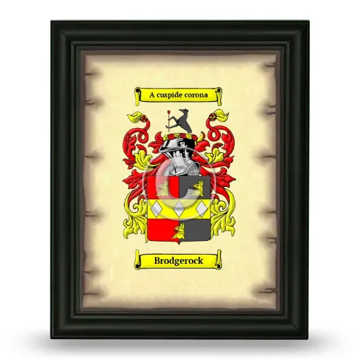 Brodgerock Coat of Arms Framed - Black