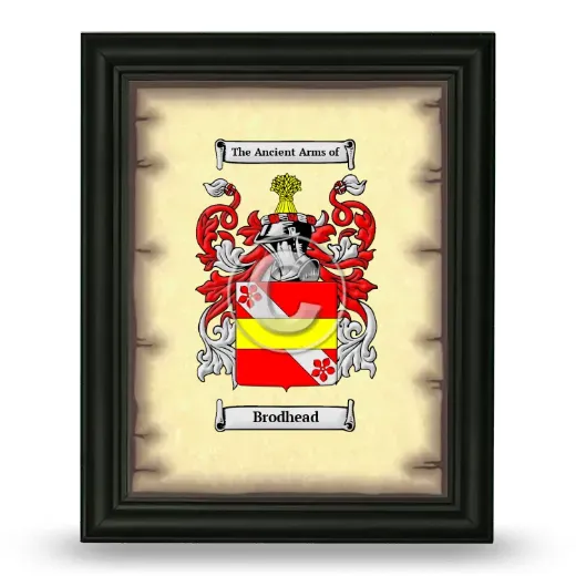 Brodhead Coat of Arms Framed - Black