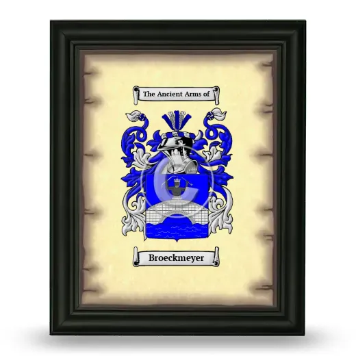 Broeckmeyer Coat of Arms Framed - Black