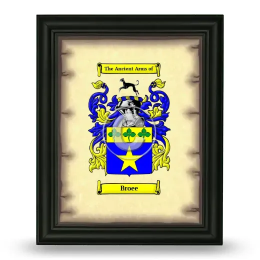 Broee Coat of Arms Framed - Black