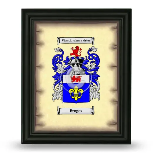 Broges Coat of Arms Framed - Black