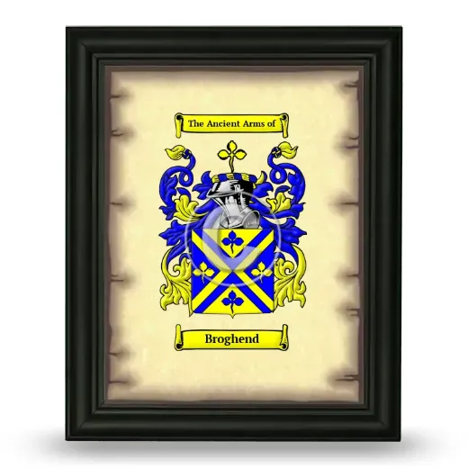 Broghend Coat of Arms Framed - Black